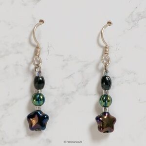 New - EA28 - Handmade Earrings - Czech glass beads, one of a kind